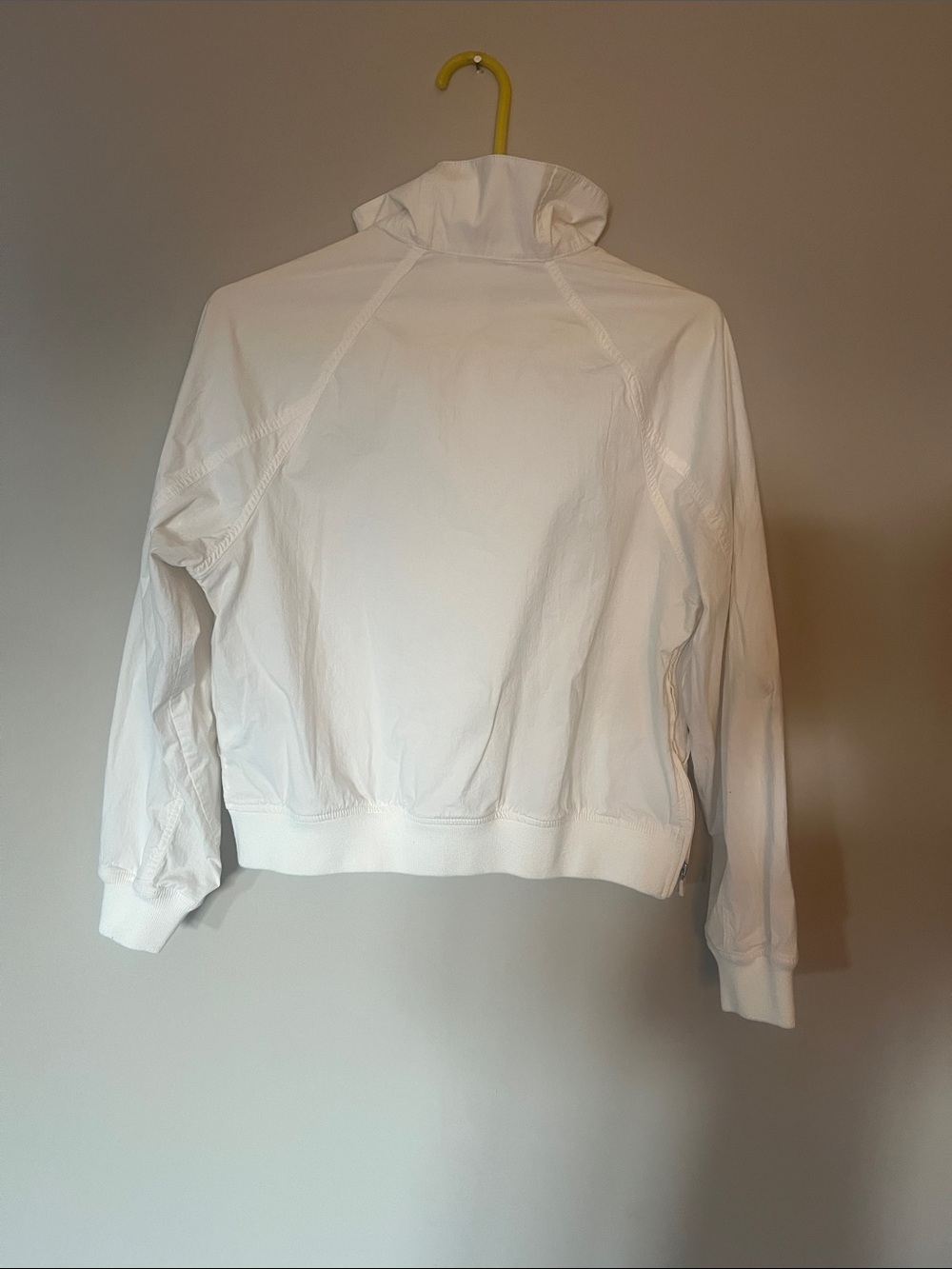 White Half-Zip Pullover Jacket - Lightweight Women's Coat - Picture 3 of 5